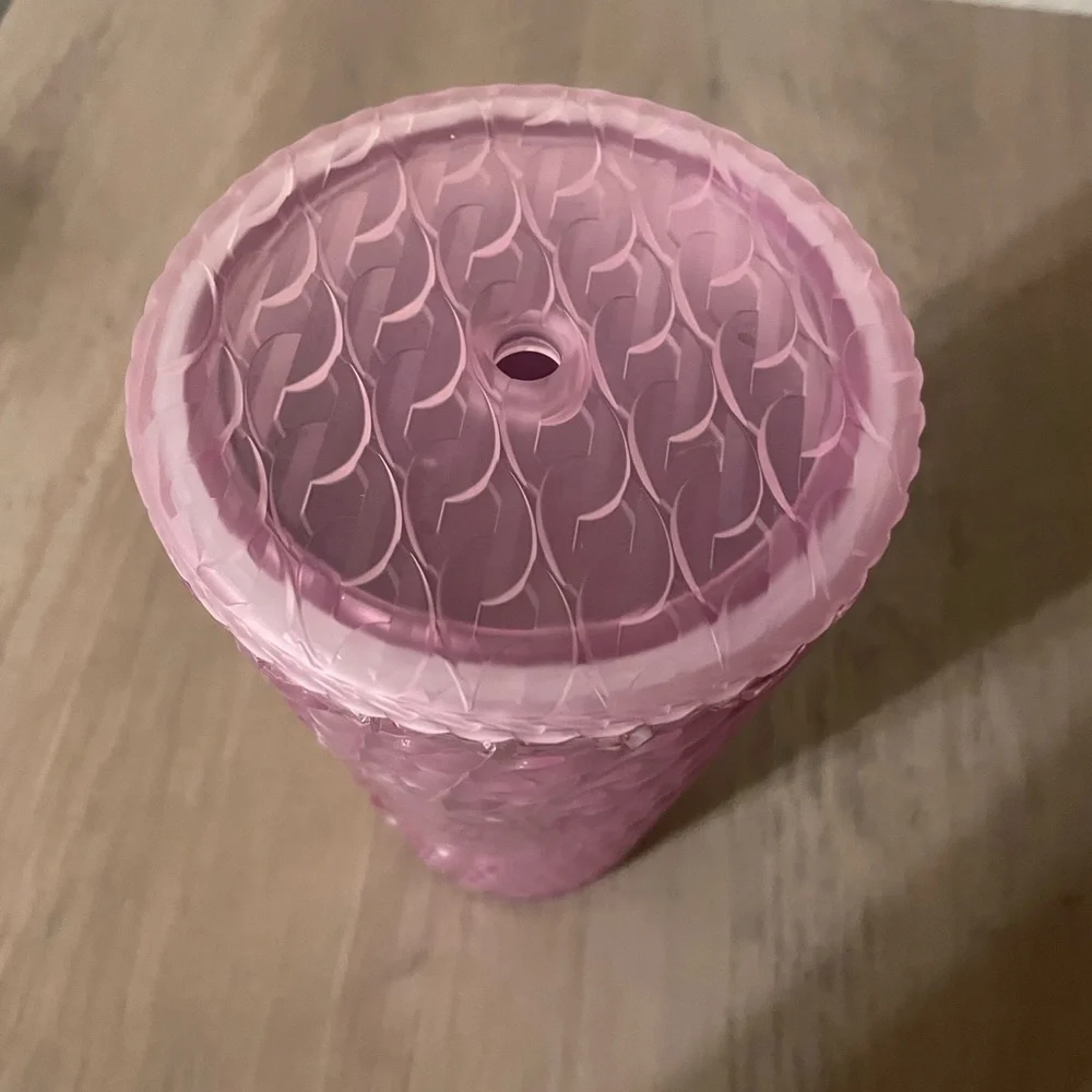 Starbucks Tumbler Light Pink Chain-Link cup 2024 Pastel Matte Cup 16oz